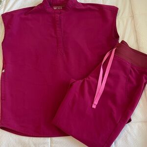 Figs Dark Magenta Scrub Set